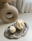 Bølget oval fat  svart/beige marmorert thumbnail