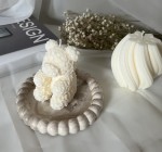 Rundt boble fat brun/marmorert